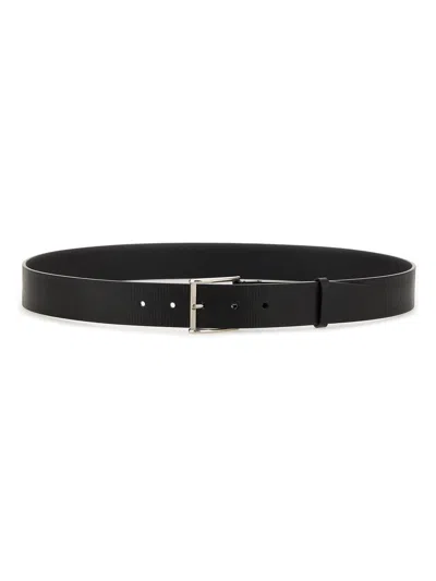 Burberry Leather Belt In Black