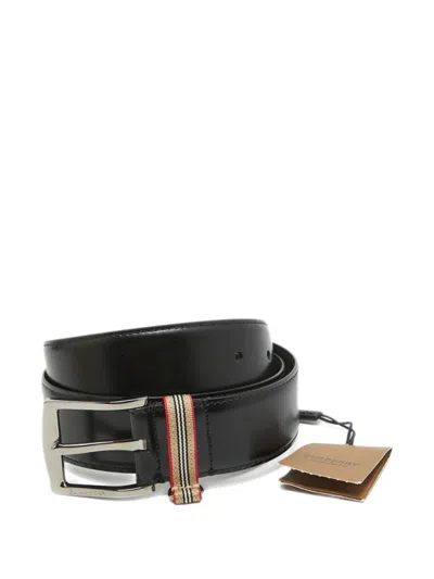 Pre-owned Burberry Leather Belt In Black
