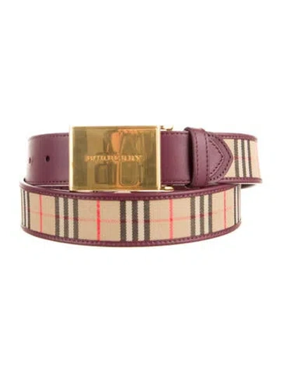 Pre-owned Burberry Leather Belt