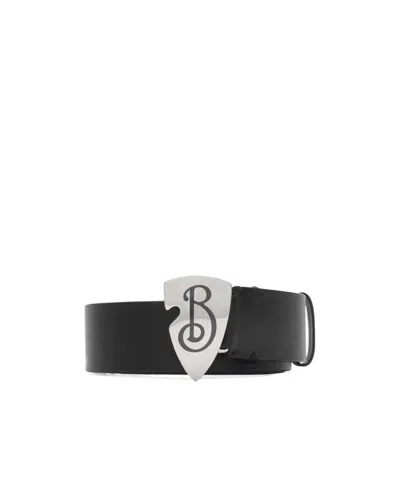 Burberry Leather Belt In Black