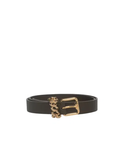 Burberry Leather Belt In Black