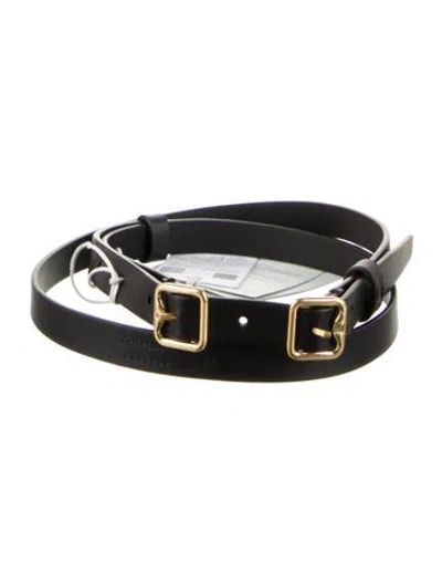 Pre-owned Burberry Leather Belt In Black