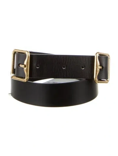 Pre-owned Burberry Leather Belt In Black