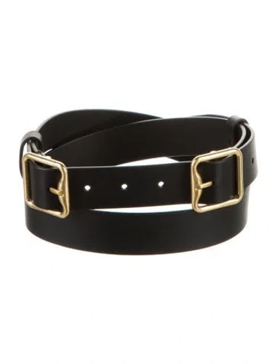 Pre-owned Burberry Leather Belt In Black