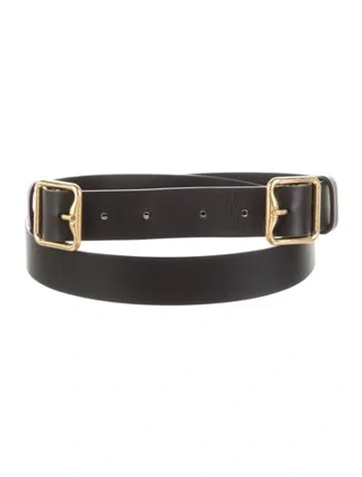 Pre-owned Burberry Leather Belt In Black