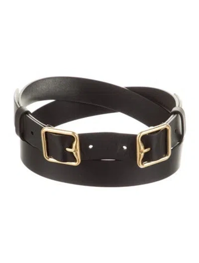 Pre-owned Burberry Leather Belt In Black