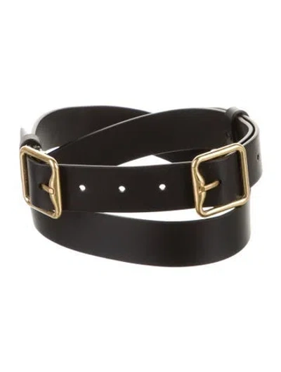 Pre-owned Burberry Leather Belt In Black