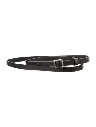 Pre-owned Burberry Leather Belt In Black