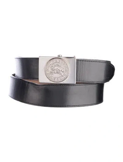 Pre-owned Burberry Leather Belt In Black