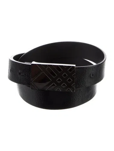 Pre-owned Burberry Leather Belt In Black
