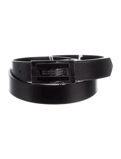 Pre-owned Burberry Leather Belt In Black