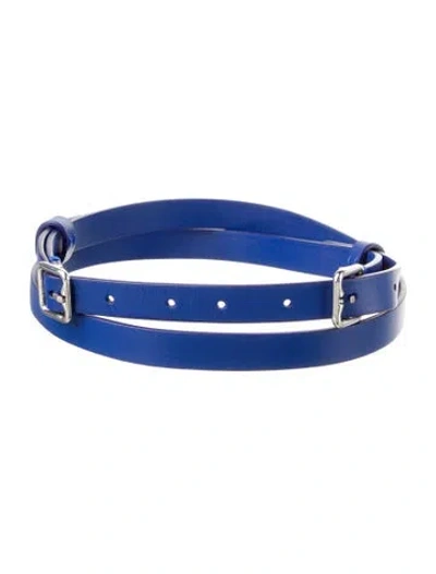 Pre-owned Burberry Leather Belt In Blue