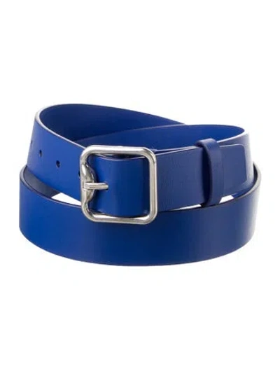 Pre-owned Burberry Leather Belt In Blue