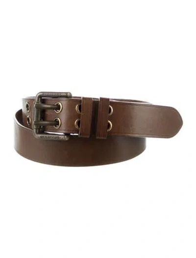 Pre-owned Burberry Leather Belt In Brown