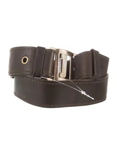 Pre-owned Burberry Leather Belt In Brown