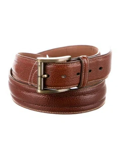 Pre-owned Burberry Leather Belt In Brown