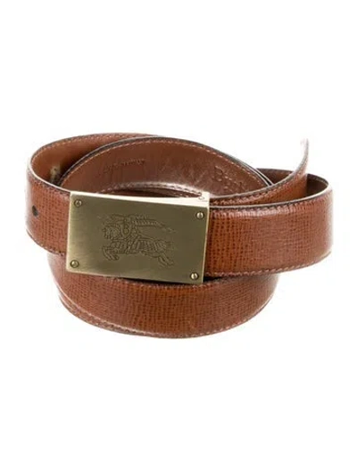 Pre-owned Burberry Leather Belt In Brown