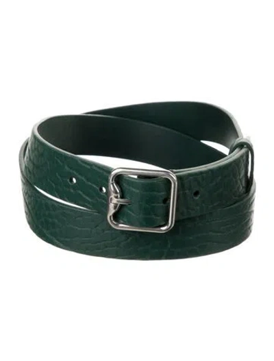 Pre-owned Burberry Leather Belt In Green