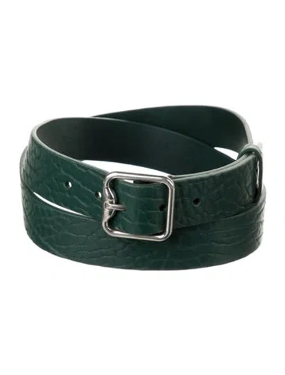 Pre-owned Burberry Leather Belt In Green