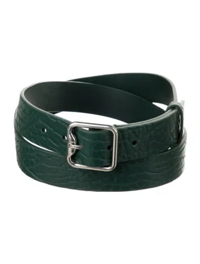 Pre-owned Burberry Leather Belt In Green
