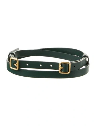 Pre-owned Burberry Leather Belt In Green