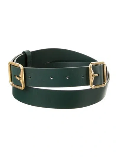 Pre-owned Burberry Leather Belt In Green