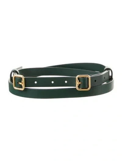 Pre-owned Burberry Leather Belt In Green