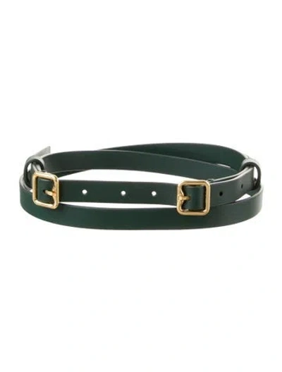 Pre-owned Burberry Leather Belt In Green