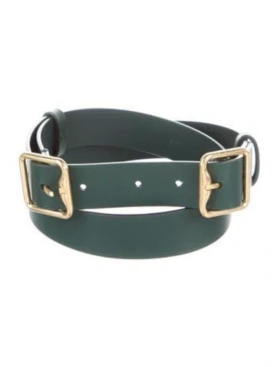 Pre-owned Burberry Leather Belt In Green