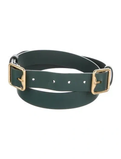 Pre-owned Burberry Leather Belt In Green
