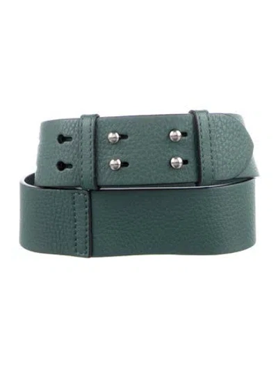 Pre-owned Burberry Leather Belt In Green