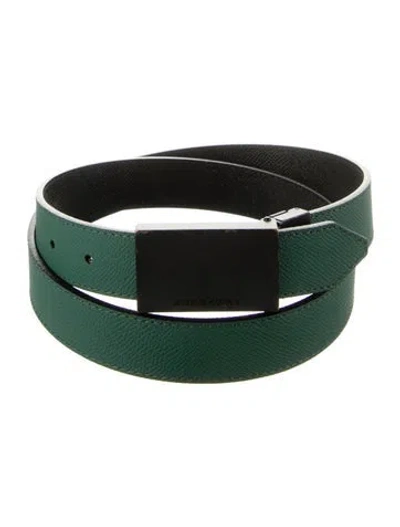 Pre-owned Burberry Leather Belt In Green