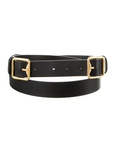Pre-owned Burberry Leather Belt Kit In Black