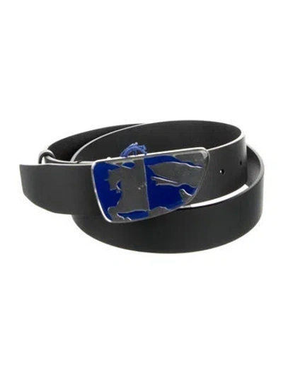 Pre-owned Burberry Leather Belt Kit In Black