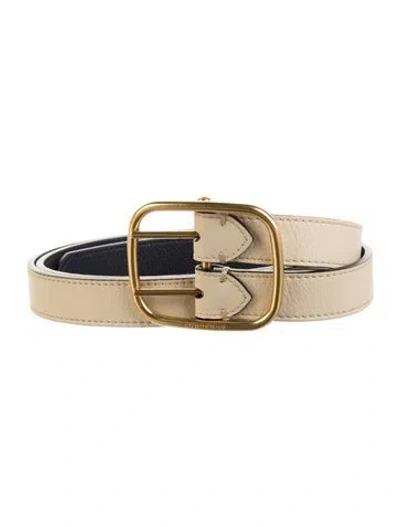 Pre-owned Burberry Leather Belt In Neutral