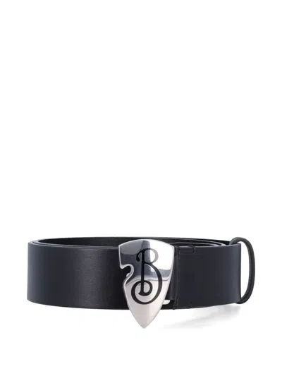 Burberry Leather Belt In Black