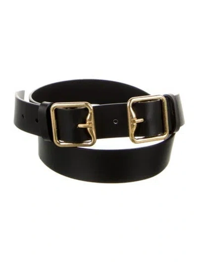 Pre-owned Burberry Leather Belt W/ Tags In Black
