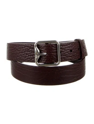 Pre-owned Burberry Leather Belt W/ Tags In Brown