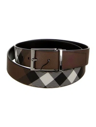 Pre-owned Burberry Leather Belt W/ Tags In Brown