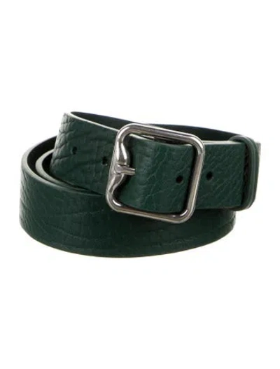 Pre-owned Burberry Leather Belt W/ Tags In Green