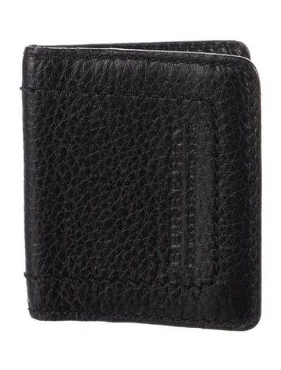 Pre-owned Burberry Leather Bifold Wallet In Black