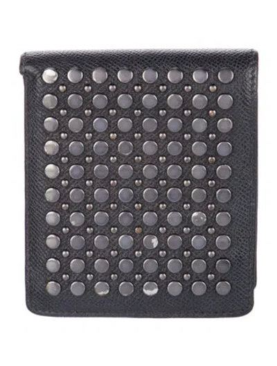 Pre-owned Burberry Leather Bifold Wallet In Black