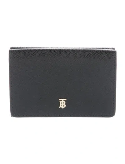 Pre-owned Burberry Leather Bifold Wallet In Black
