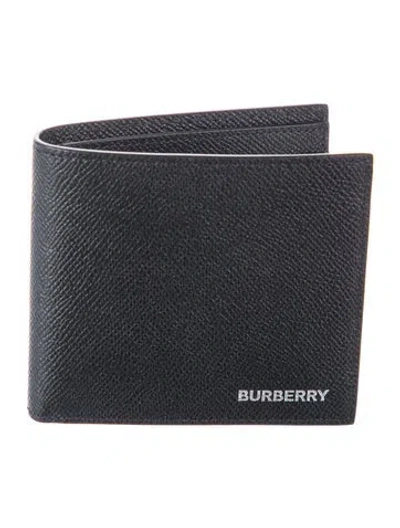 Pre-owned Burberry Leather Bifold Wallet In Black