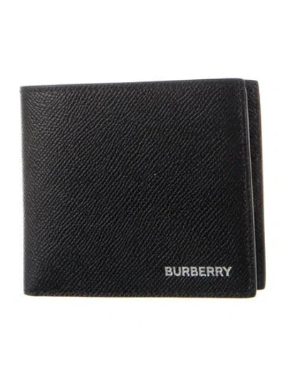 Pre-owned Burberry Leather Bifold Wallet In Black