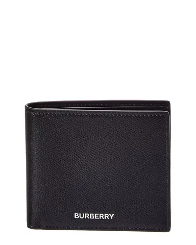 Burberry Leather Bifold Wallet In Black