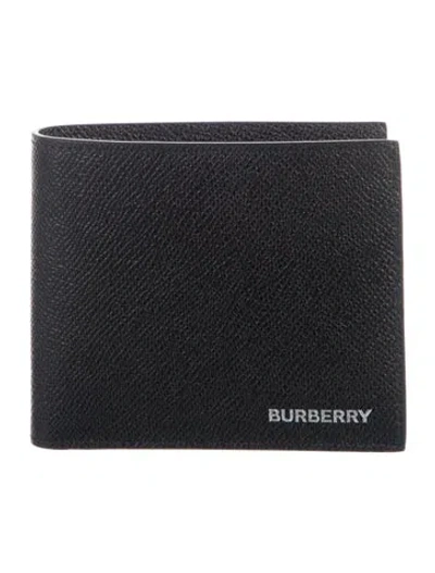 Pre-owned Burberry Leather Bifold Wallet In Black