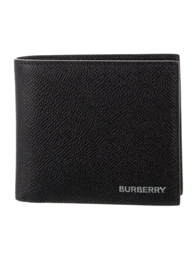 Pre-owned Burberry Leather Bifold Wallet W/ Tags In Black
