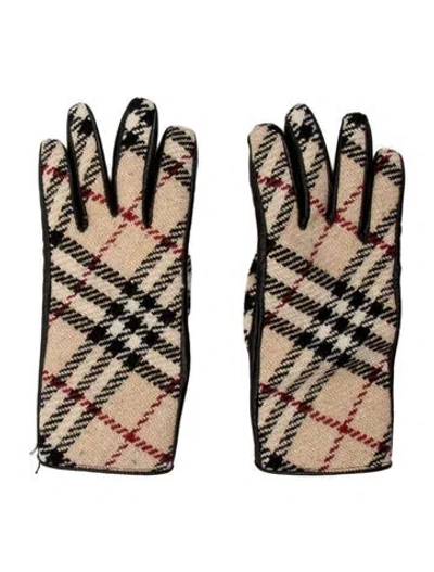 Pre-owned Burberry Leather Black Gloves
