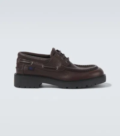 BURBERRY LEATHER BOAT SHOES